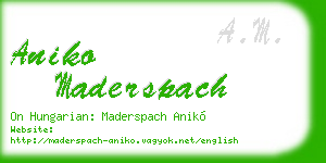 aniko maderspach business card